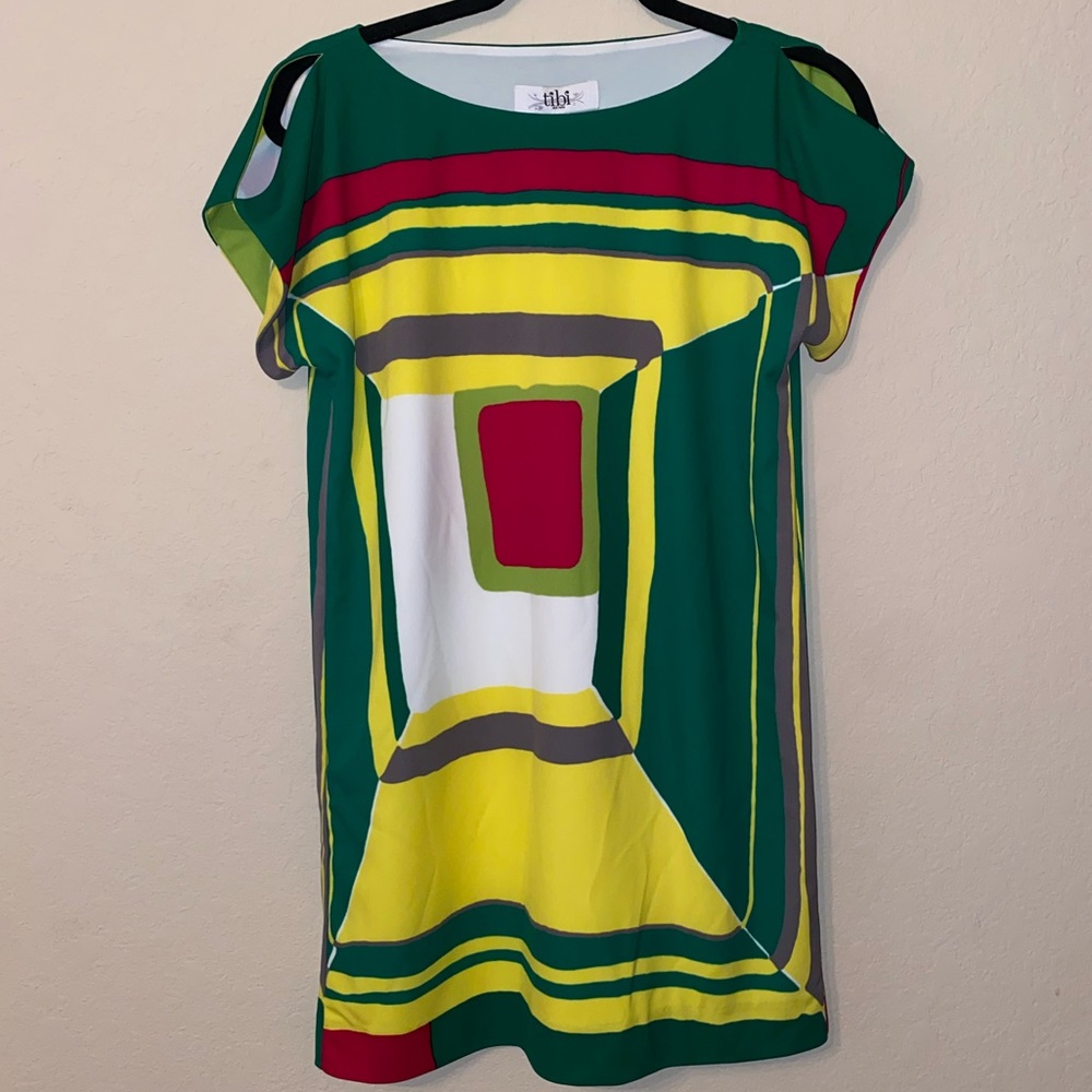 Tibi colorful colorblock dress NWT